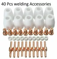 40 Pcs Air Plasma Cutter Consumables Extend Tips For PT-31 LG-40 Torch CUT-40 50