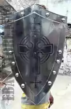 MEDIEVAL-KNIGHT-SHIELD-Handcrafted-Battle-Shield Halloween Steel 20G