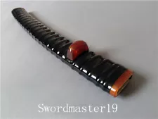 Rattan Saya With Buffalo Horn for CRKT 2910 Hisshou Knife Shinbu Hissatsu Knives