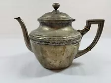 Vintage 800 Silver Teapot W/ Stamps Designs