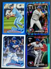 2024 Topps Chrome and Series One 4 Card Lot Davis Schneider Light Board (Read)