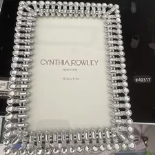 NEW Cynthia Rowley NY Silver W/Purple Rhinestone PICTURE FRAME 4x6