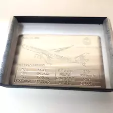 JAL Japan Airlines A350-900 Titan Plate Mileage exchange limited Not For Sale