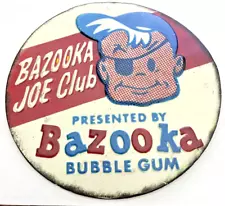 Vintage Tin Sign Bazooka Bubble Gum “Joe Club” Sign Display