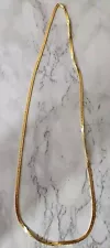 From Estate Sale 10K 28" Yellow Gold Herringbone Chain 20g.