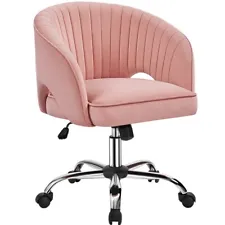 Velvet Desk Chair Adjustable Comfy Office Chair Makeup Vanity Chair for Women