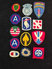 Military Issue WWII Korea Vietnam Era Patch and Pins Lot of 13 #504