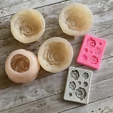 Candle Making Lot Of 6 Silicone Resin Gently Used Silicone Molds