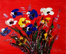 FLOWERS FOR YOU Original Oil Painting on canvas IMPRESSIONIST IGerthEE