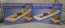 GGI 2 Pack Inflatable Serving Bar Salad Bar With Drain Plug Picnic Buffet Party