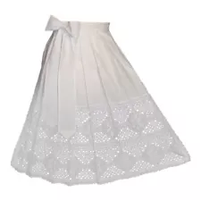 Long White Lace APRON XS S M L XL 2XL for Oktoberfest Dirndl Dress Christmas