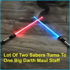 Lightsaber Star Wars (LOT OF 2) FX Sound Light Saber Sword Toy ONE DARTH STAFF