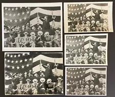 1911 Former Pres. Theodore Roosevelt Speaks @ Grants Tomb Flag Day Photo Lot (5)