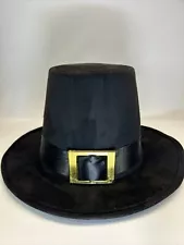 Adult Pilgrim Hat With Buckle Quaker Top Hat Thanksgiving Costume Accessory