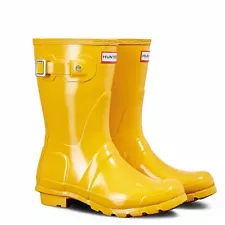 Womens Hunter Original Wellington Short Boots Rain Boots Matte and Glossy New