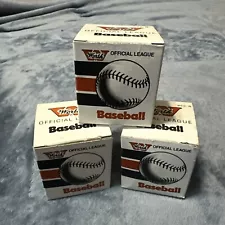 Lot Of 3 Vintage Worth Official League Baseballs 982-R