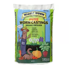 Wiggle Worm Soil Builder Earthworm Castings Organic Fertilizer, 15 lb.