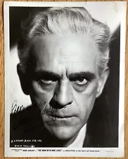 Boris Karloff signed original 8x10” still photo The Man With Nine Lives