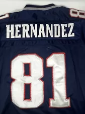 Aaron Hernandez New England Patriots #81 Embroidered Reebok Football Jersey L/50