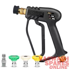 STUBBY NOSE PRESSURE WASHER TRIGGER GUN - QUICK RELEASE - 3 NOZZLES -M22 KRANZLE