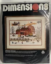 VTG Dimensions Artist Charles Wysocki Crewel Kit “Antiques For Sale” 1985