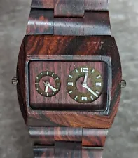 Wewood A13-173 Men's Dual Dial Analog 48mm All Wooden Italian Designed Watch