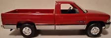 1994 Vintage Dodge RAM 2500 Pick Up Truck Red & Silver Pickup, #3033Q