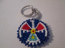 NATIVE AMERICAN BEADED KEYCHAIN