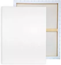 2 Pack Large White Stretched 24x36 Canvas for Painting Art Supplies