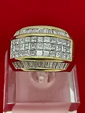 Stunning 18K Yellow Gold & Diamond Ring 3.00 ctw Size 6.5