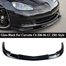 For Corvette C6 Z06 ZR1 2006-2013 Front Bumper Lip Spoiler Splitter Chin Gloss