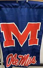 Ole Miss Flag University of Mississippi NCAA Rebels Rebs 40x28" Evergreen Brand