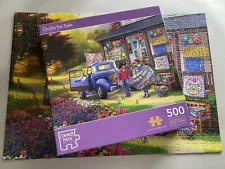 Corner Piece Jigsaw Puzzle ‘Quilts For Sale’ 500 Pieces