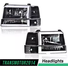 Fit For 1992-1996 Ford F150 F250 F350 Bronco LED DRL Headlights Bumper Lamps New (For: 1992 Ford F-250)