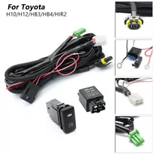 For Toyota Tacoma Tundra H10/H12 LED Fog Light Wiring Harness Kit+ Relay+ Switch