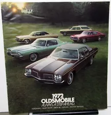 1972 Oldsmobile Dealer Color Sales Brochure Toronado 98 88 Cutlass Wagon 442