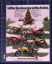 New ListingPrint Ad 1978 Suzuki Motorcycles Christmas Little Spokes For Little Folks Santa