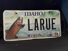 WILDLIFE (CUTTHROAT TROUT) IDAHO VANITY LICENSE PLATE LARUE