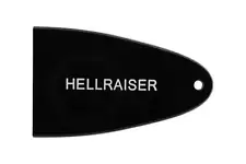 Engraved "HELLRAISER" Truss Rod Cover for Schecter Guitars 2ply b/w