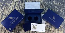 2012 AMERICAN AEGLE SAN FRANCISCO 2 COIN SILVER PROOF SET - OGP BOX & COA