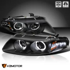 Black Fits 1997-2000 Dodge Avenger LED Halo Projector Headlights Lamps L+R 97-00 (For: 1997 Dodge Avenger)