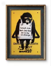 Banksy Monkey Road Sign Circa 2005 Original Signed Street Art London, UK