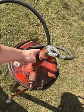 Vtg Bennett Gear Oil Hand Crank Pump For 15 Gallon Drum Garage Gas Station Pump