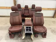 2011-2016 F250 F350 Super Duty King Ranch Complete Buckets Seat Set W/console. (For: 2014 Ford F-350 Super Duty King Ranch)