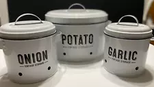 CANISTER BIN Potato Onion Garlic Storage Pantry Organizer Veggie Keeper GRANROSI