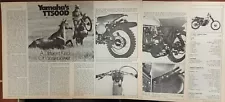 1977 Yamaha TT500D 6 page Motorcycle Test Print Article