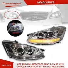 For 07 08 09 Mercedes Benz S-Class W221 S550 Facelift Xenon HID LED Headlights (For: 2008 Mercedes-Benz S550)