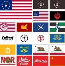 Fallout Flag Enclave BoS Commonwealth Minutemen Institute Nuka-Cola Vault-Tec