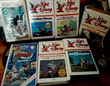 vhs 7x lot WALT DISNEY WHITE CLAMSHELL Too Many for Title Line See Description