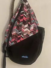 Kavu Fireworks Rope Sling Bag Hiking Outdoors Colorful